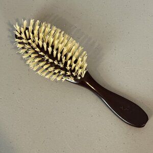 Vintage Avon Natural Performance Flair Hair Brush Dark Brown Nylon Bristles 8"
